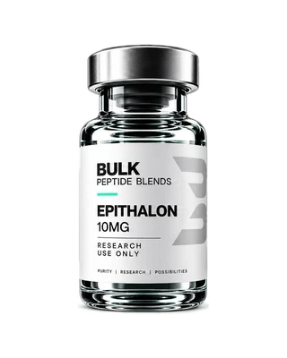 Epithalon 10MG — Bulk Peptide Blends research vial on a mineral product stage