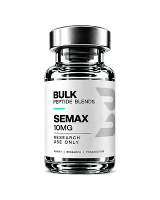 Semax 10MG — Bulk Peptide Blends research vial on a mineral product stage
