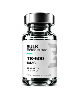 TB-500 10MG — Bulk Peptide Blends research vial on a mineral product stage